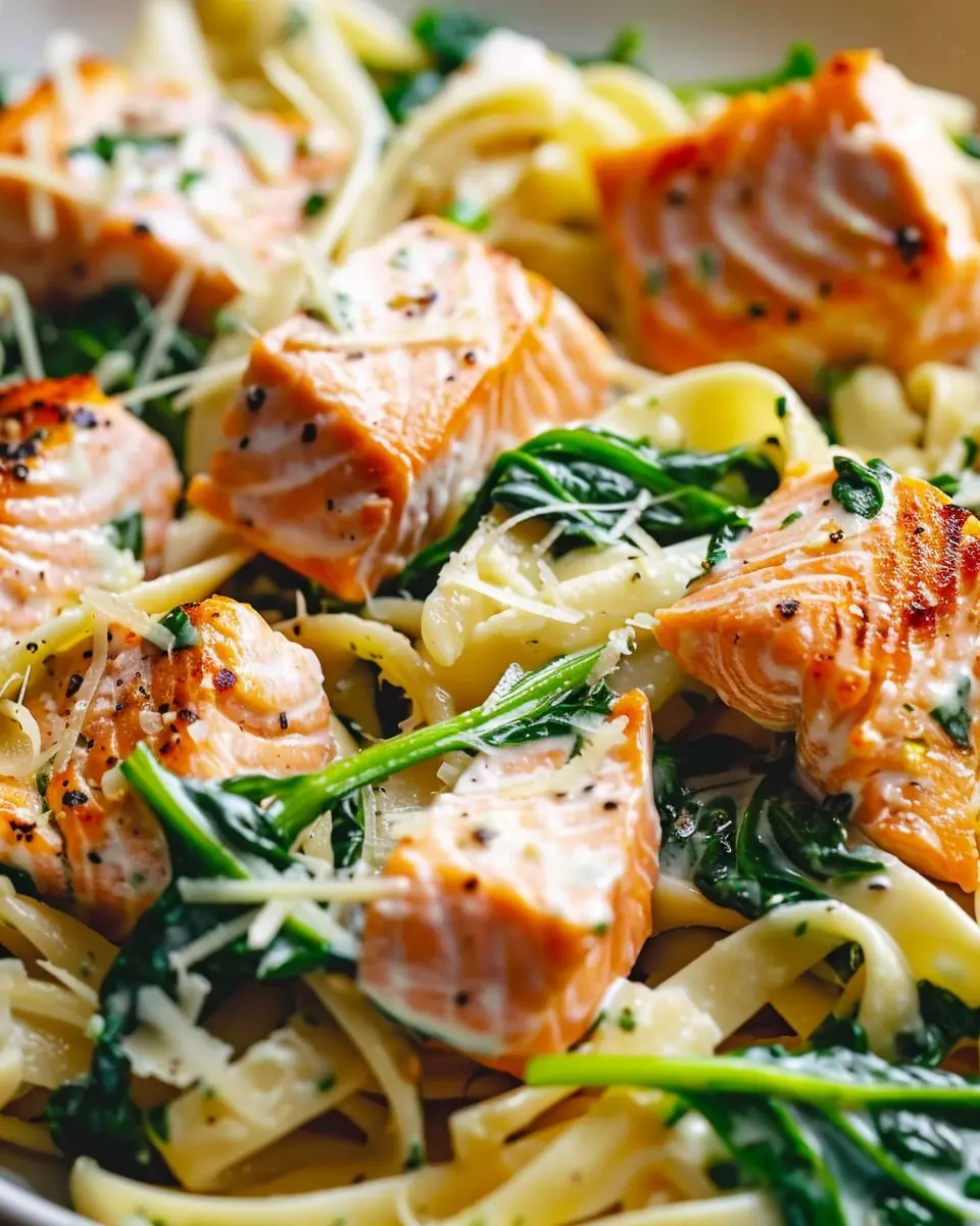 Salmon Spinach Pasta Dish: Easy Flavorful Delight for Home Cooks